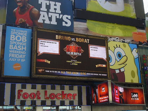 LocaModa's The Great Debates App in Times Square